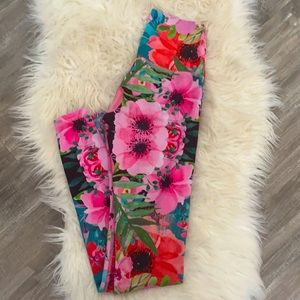 Pink floral print Mika leggings XS / S